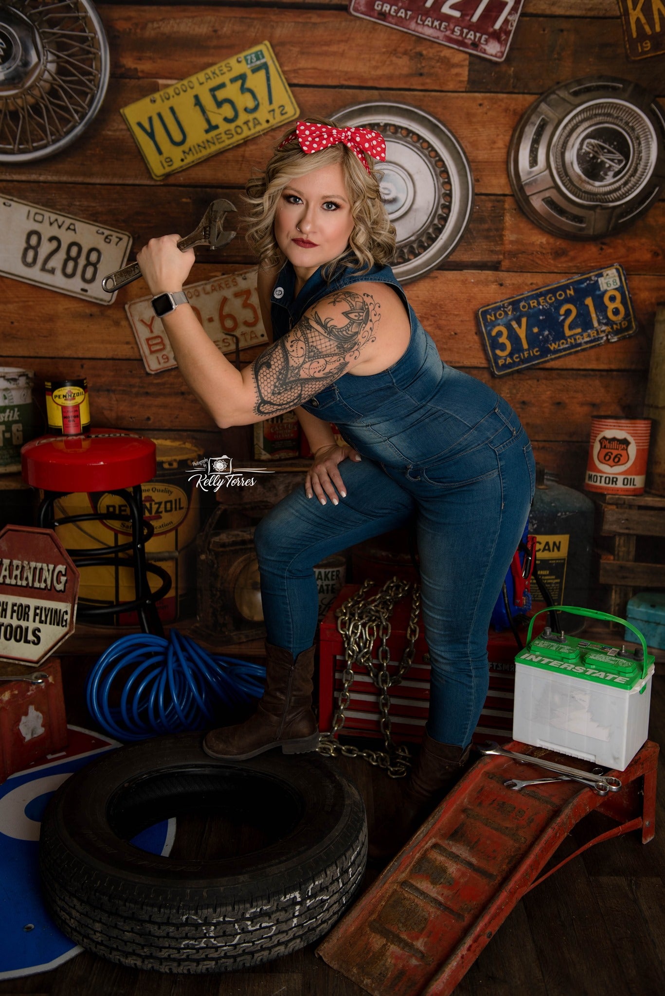 Kate Garage Boys/Father's Day Backdrop Designed by Arica Kirby - Kate Backdrop AU