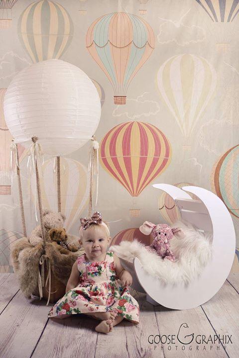 Kate Printed Pattern Hot Air Balloon Children Backdrop - Kate Backdrop AU