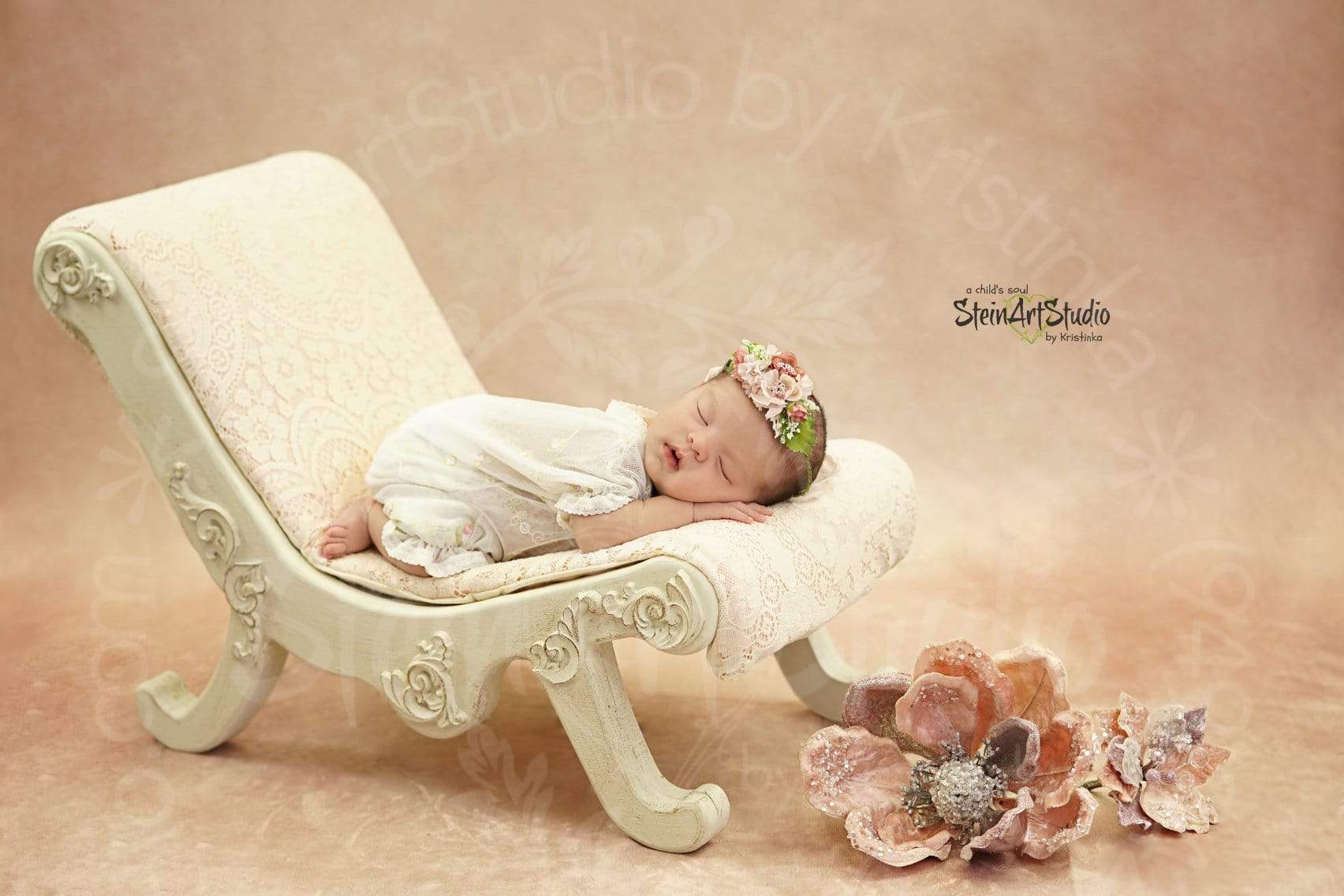 Kate Fine Art Light Beige Abstract Texture Backdrop Designed by Veronika Gant - Kate Backdrop AU