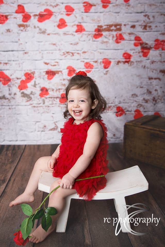 Kate white brick wall with red hearts Valentine's Day Backdrop for Photography designed by Jerry_Sina - Kate Backdrop AU