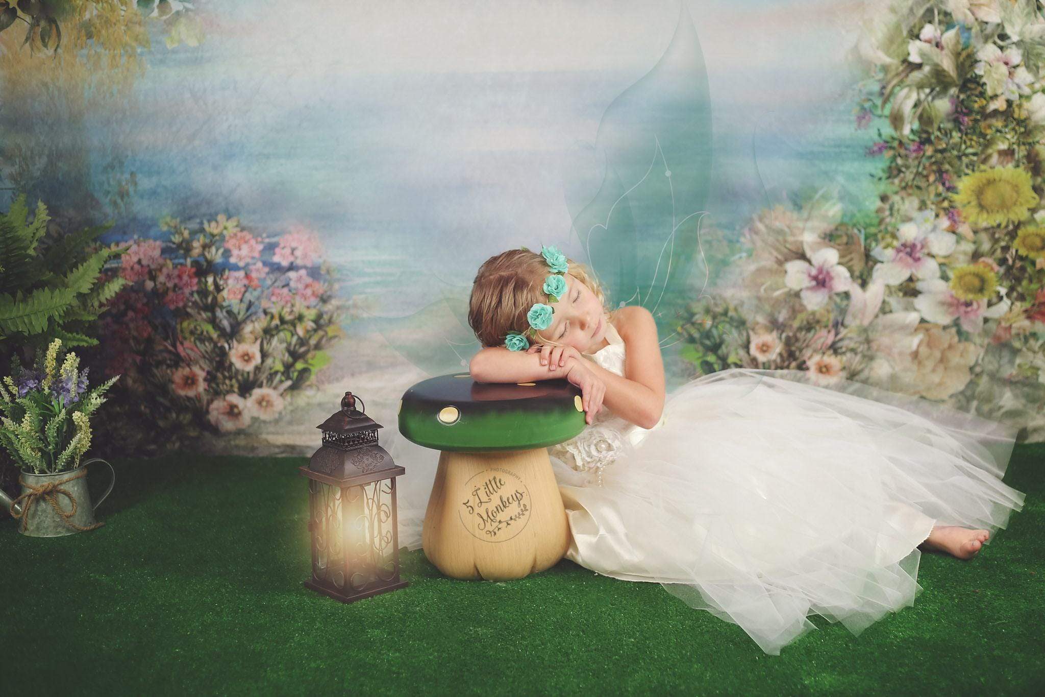 Kate Valentine's Day Vintage Flowers Bokeh Smog Backdrop for Photography Designed by JFCC - Kate Backdrop AU