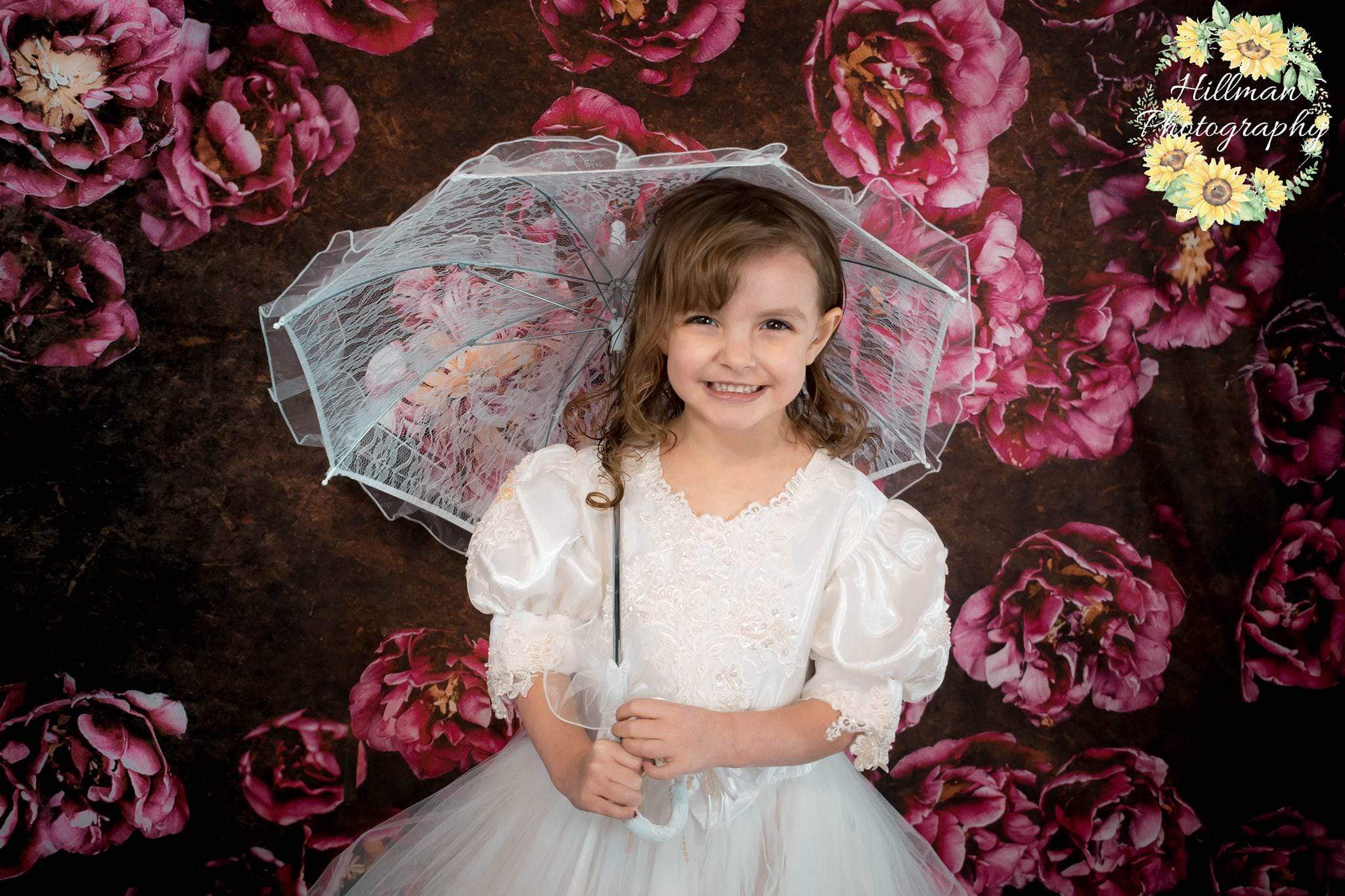 Kate Mother's Day Red retro Flowers Backdrop for Photography designed by Jerry_Sina - Kate Backdrop AU