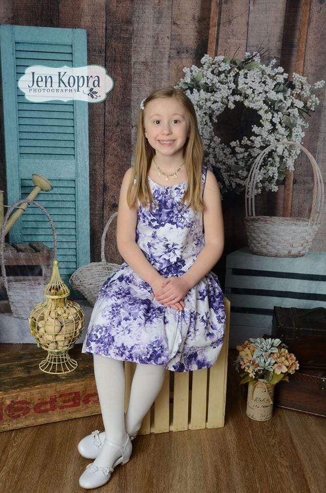 Kate Wood Wall Flowers Basket Decorations Spring Backdrop for Photography Designed by Tyna Renner - Kate Backdrop AU