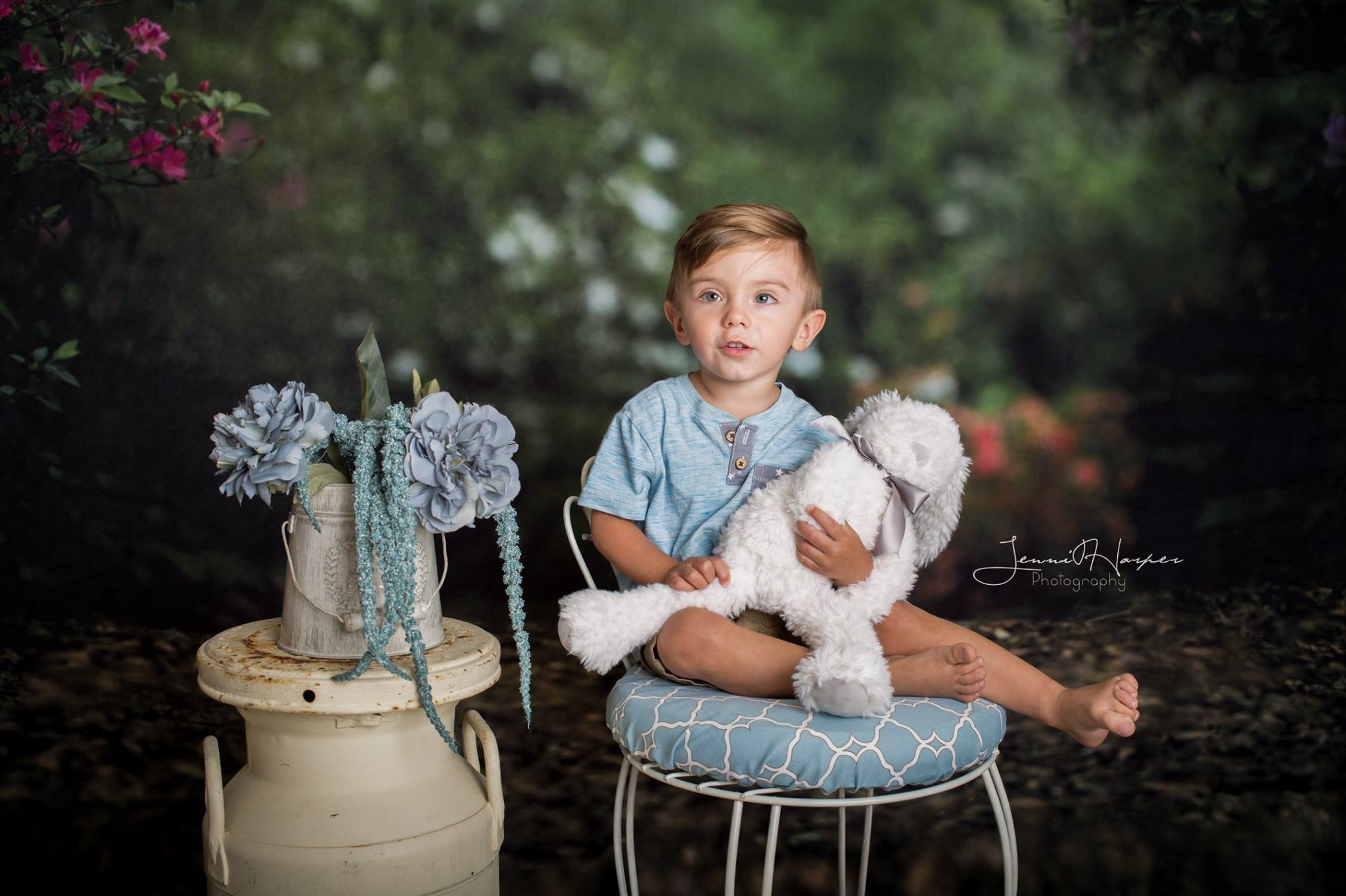 Kate Pink Floral Garden Square Spring Backdrop Designed by Pine Park Collection - Kate Backdrop AU