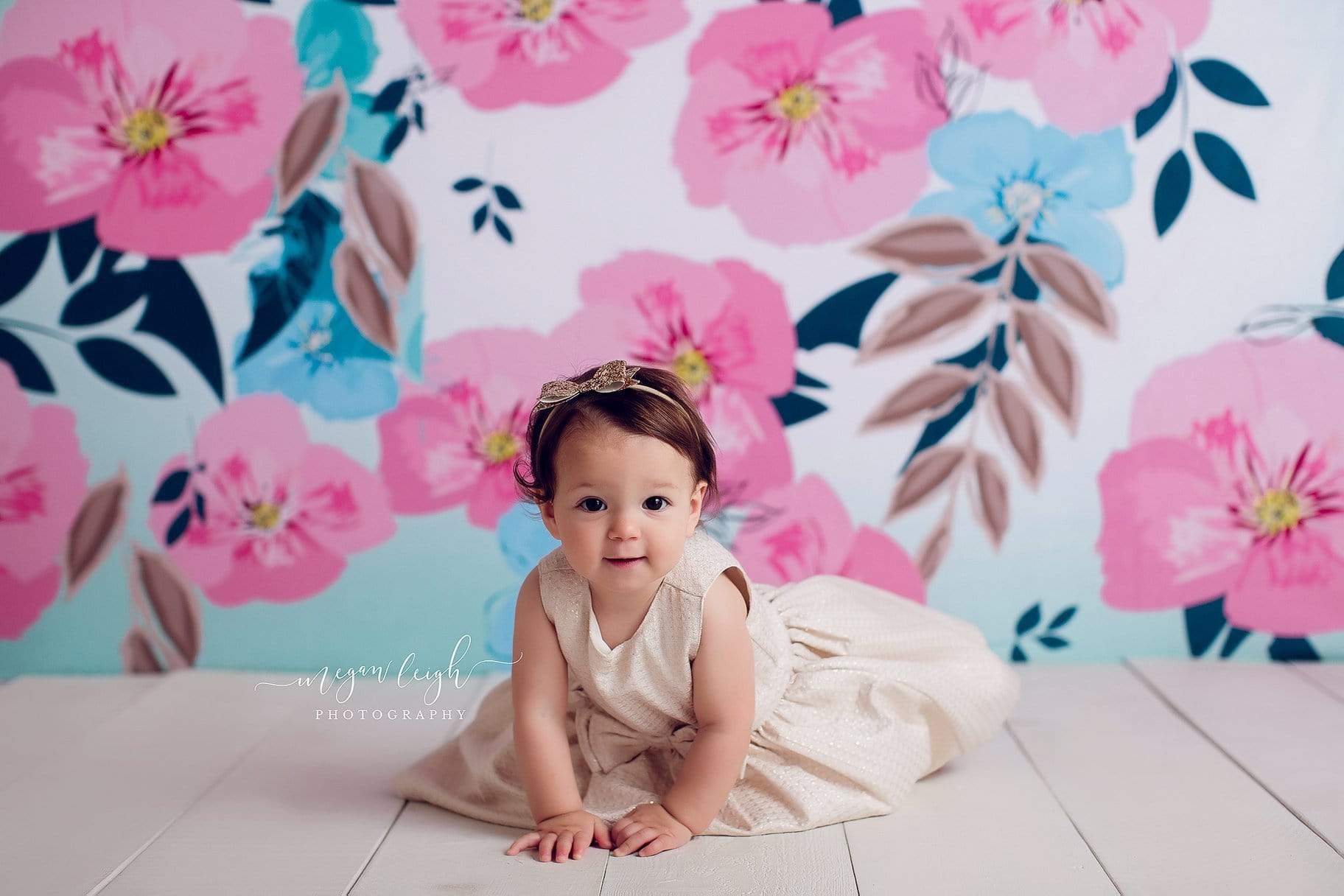 Kate Mother's Day Retro Spring Flowers Cake Smash Children Backdrop for Photography Designed by JFCC - Kate Backdrop AU