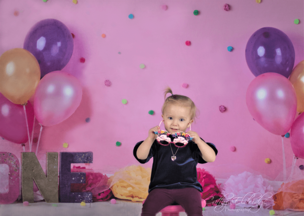 Kate Balloons And Decorations Birthday Children Backdrop for Photography Designed by Erin Larkins - Kate Backdrop AU