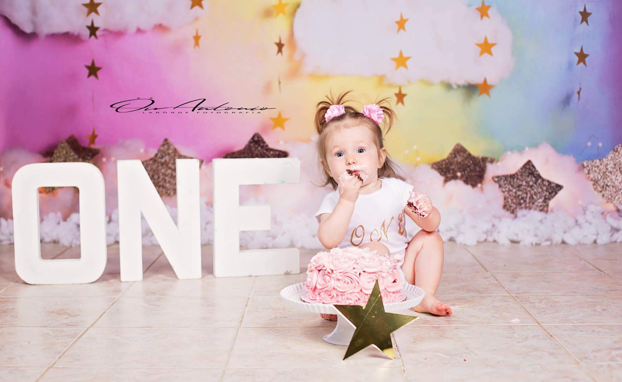 Kate Fantasy Background with Clouds Stars Children Backdrop for Photography Designed by Megan Leigh Photography - Kate Backdrop AU