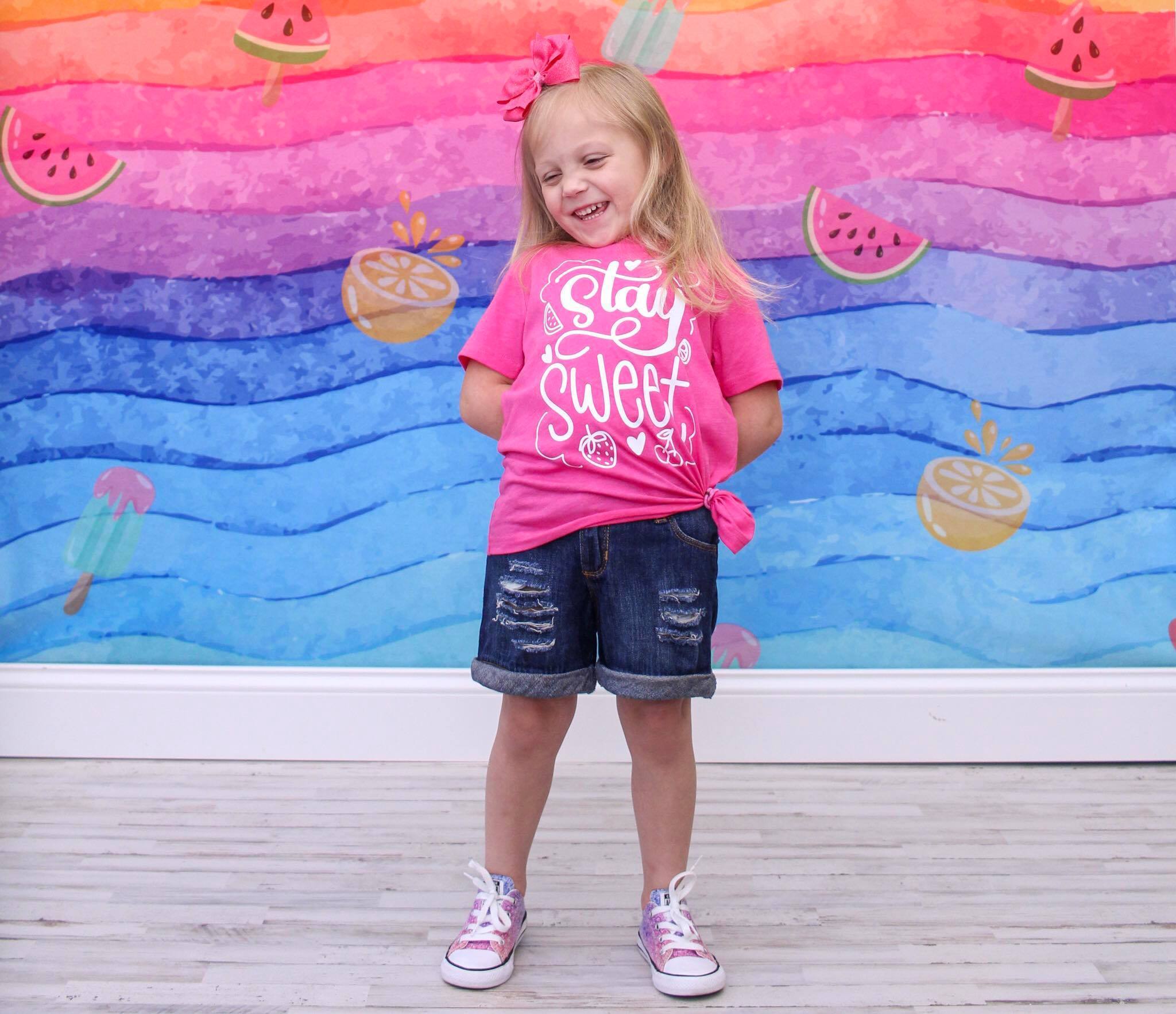 Kate Watercolor Stripes Summer Backdrop for Photography designed by Jerry_Sina - Kate Backdrop AU