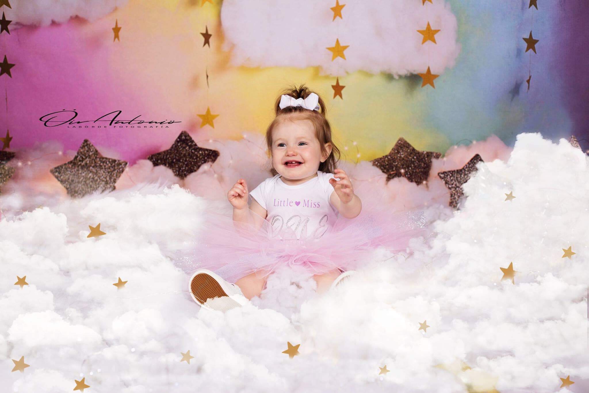 Kate Fantasy Background with Clouds Stars Children Backdrop for Photography Designed by Megan Leigh Photography - Kate Backdrop AU