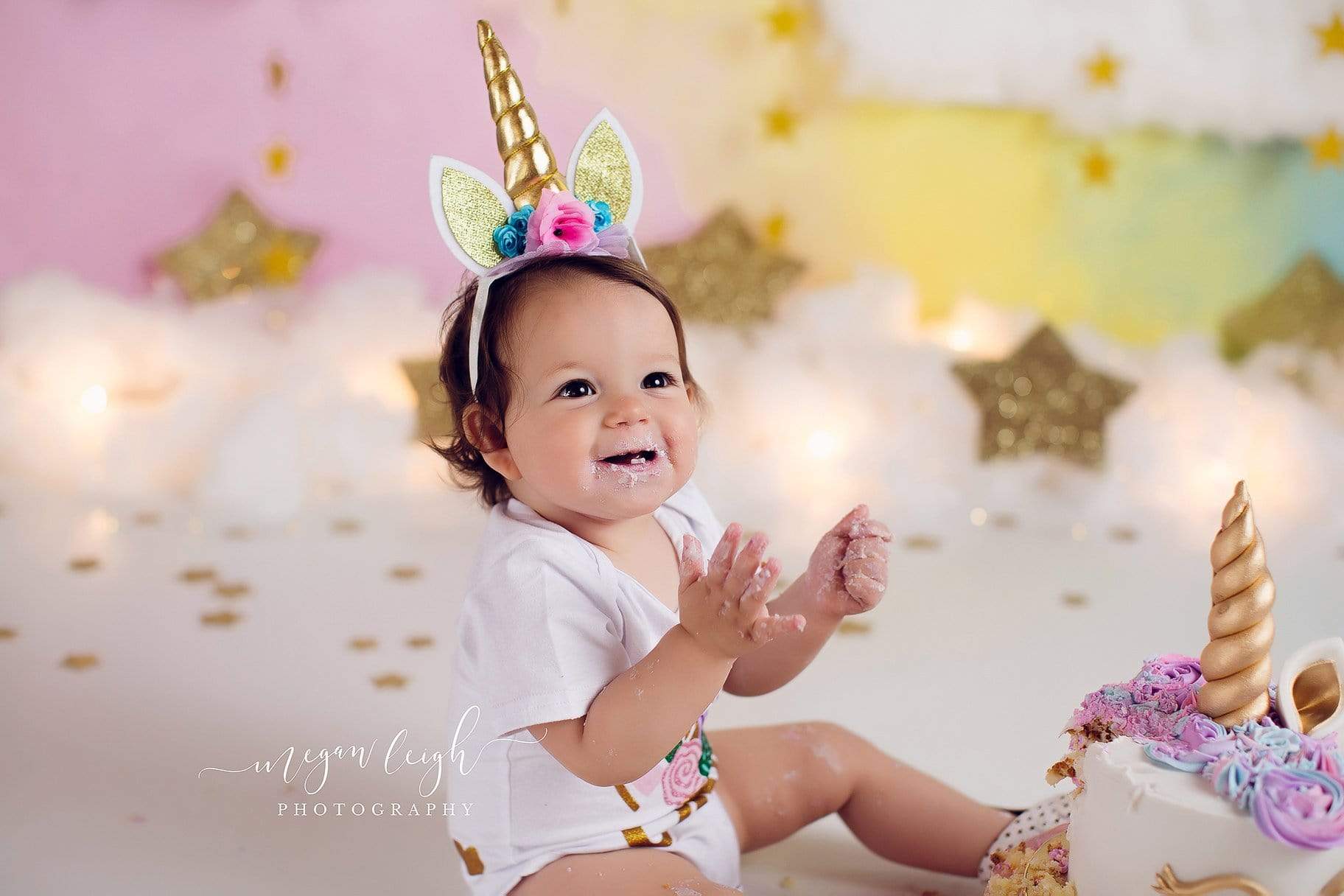 Kate Fantasy Background with Clouds Stars Children Backdrop for Photography Designed by Megan Leigh Photography - Kate Backdrop AU