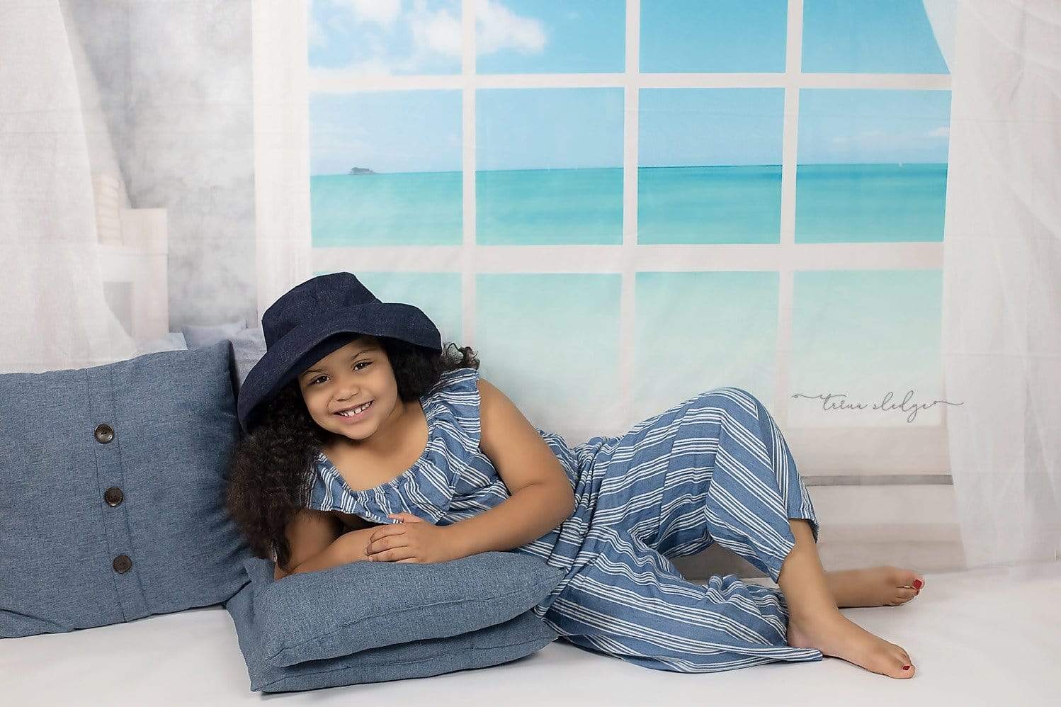 Kate Sea View Outside Window Summer Backdrop Designed by JFCC - Kate Backdrop AU
