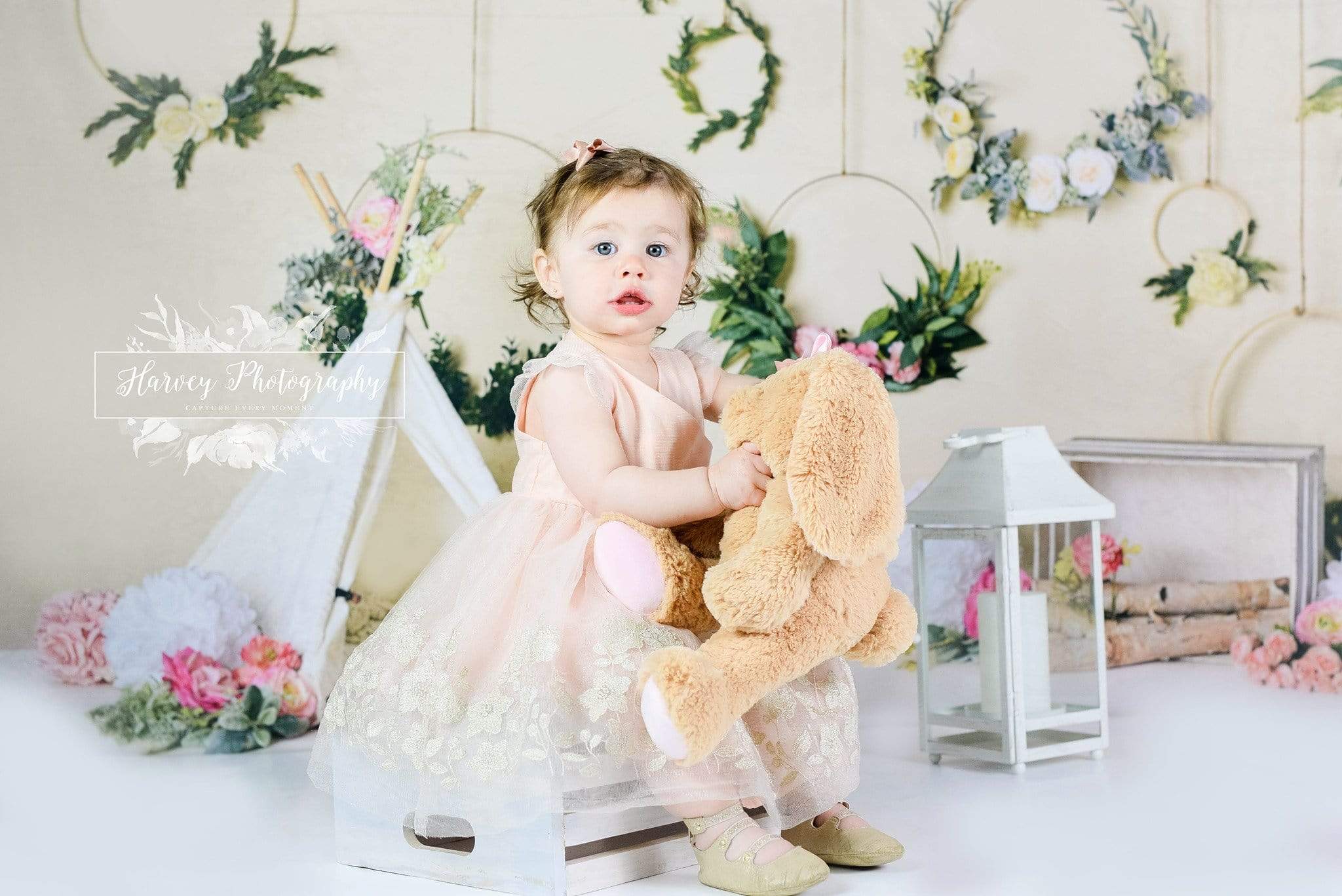 Kate Spring Flowers Camping Children Birthday Backdrop for Photography Designed by Mandy Ringe Photography - Kate Backdrop AU