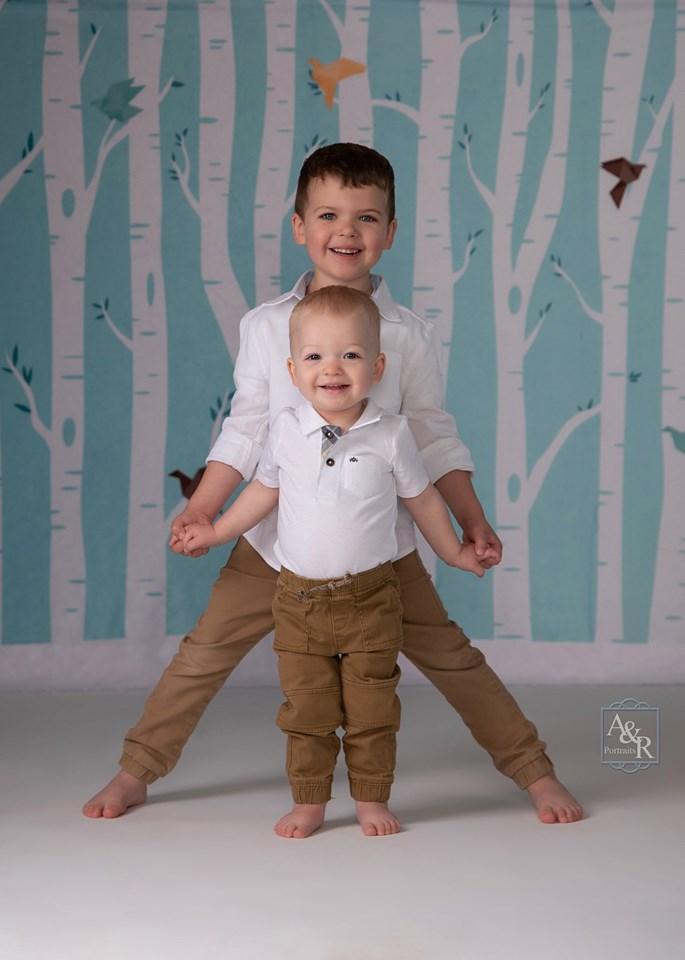 Kate Origami Birds in Birch Forest Backdrop for Photography Designed by Amanda Moffatt - Kate Backdrop AU