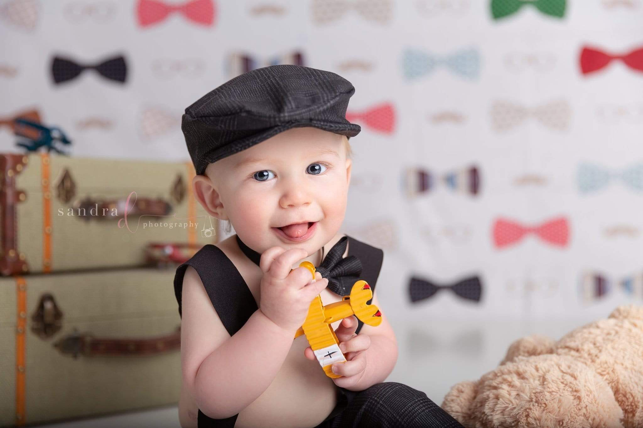 Kate Bowties for Little Guys Father's Day Backdrop for Photography Designed by Amanda Moffatt - Kate Backdrop AU