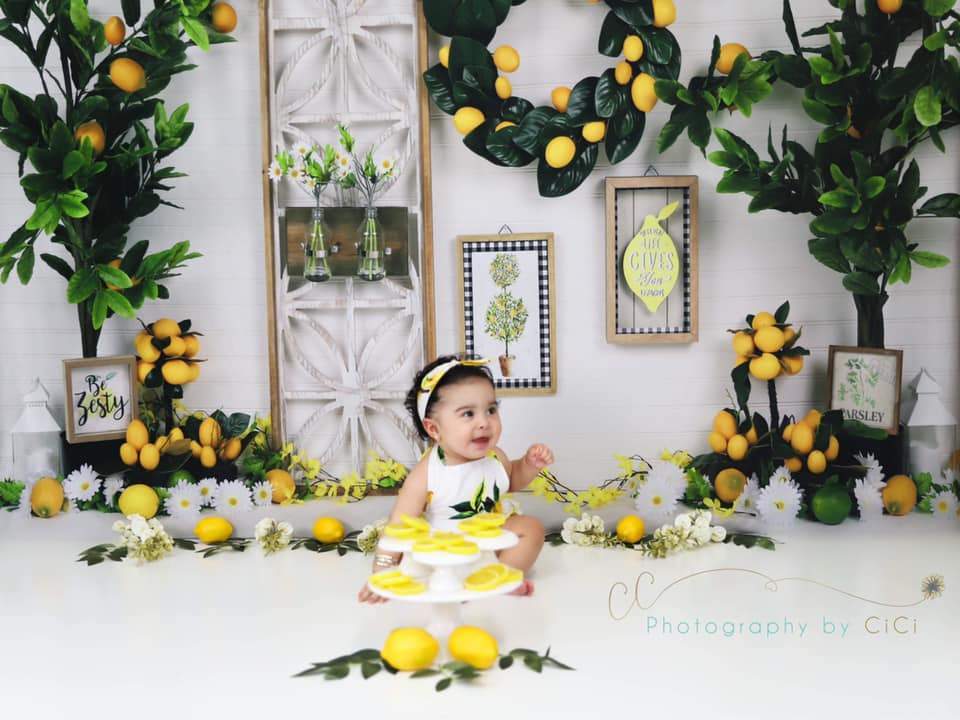Kate Lemon Be Zesty Spring Backdrop - Kate Backdrop AU