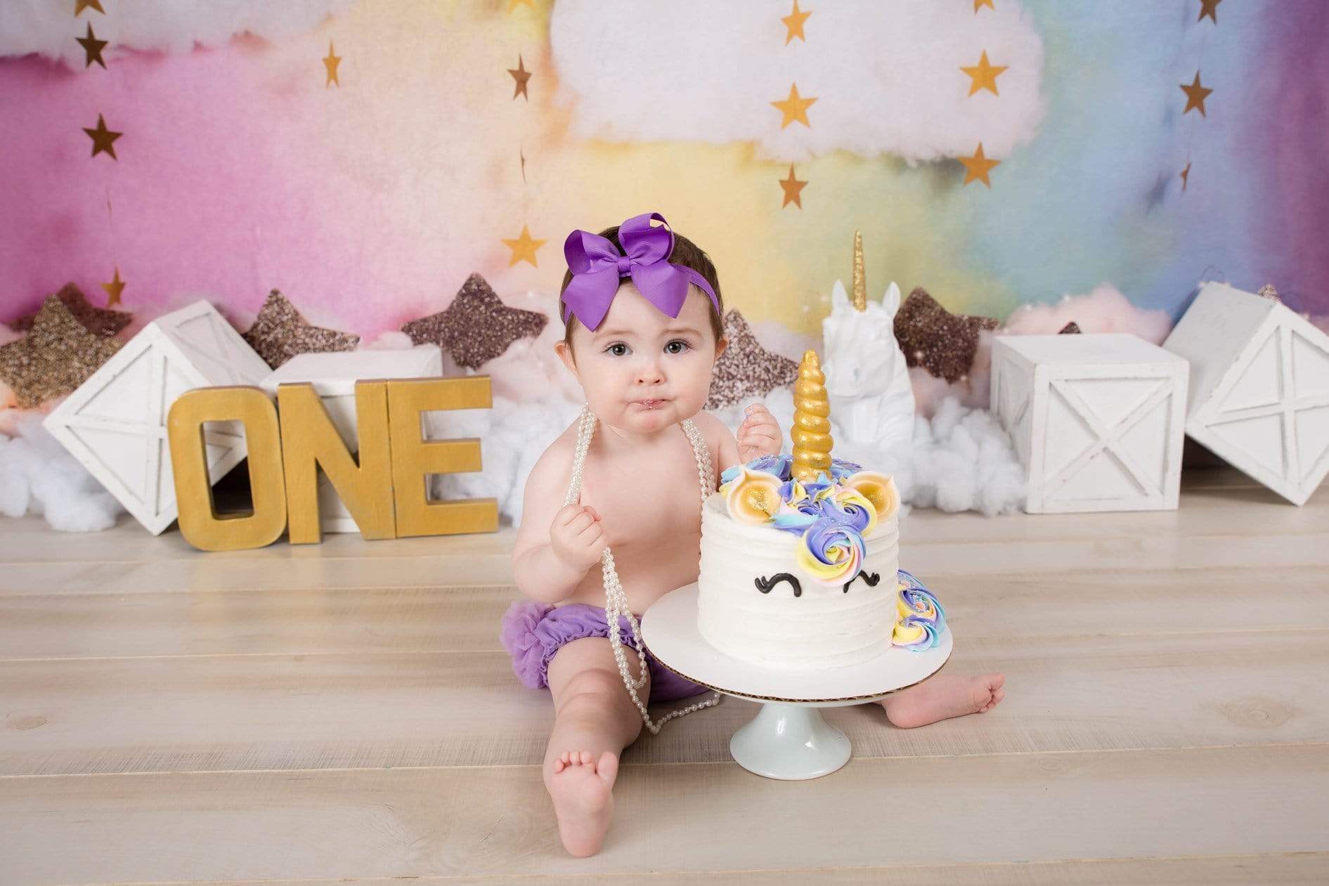 Kate Fantasy Background with Clouds Stars Children Backdrop for Photography Designed by Megan Leigh Photography - Kate Backdrop AU