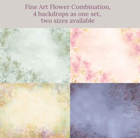 Fine Art Flower Combination Backdrops for Photography( 4 backdrops in total )AU - katebackdrop AU