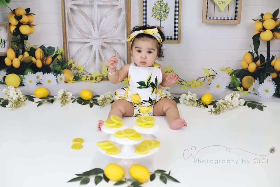 Kate Lemon Be Zesty Spring Backdrop - Kate Backdrop AU