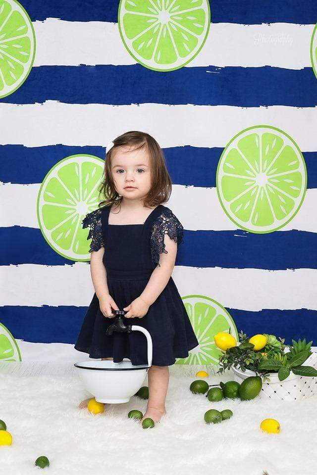 Kate Lemons Blue and White Stripe Backdrop for Photography Summer Holiday Children - Kate Backdrop AU