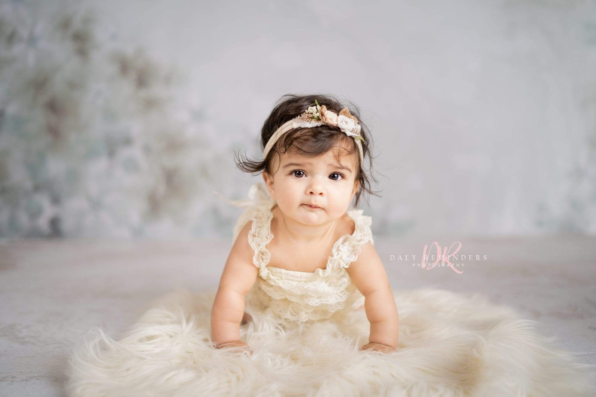 Kate Fine Art Watercolors Green Flowers Abstract Backdrop designed by Veronika Gant - Kate Backdrop AU