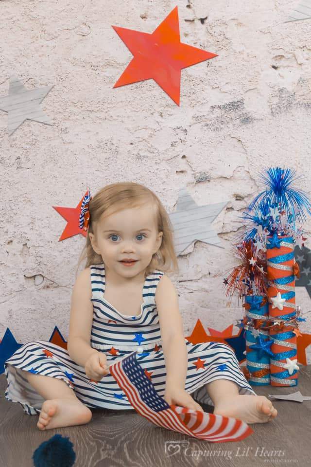 Kate Retro Stone 4th of July Independence Day Backdrop for Photography Designed by JFCC - Kate Backdrop AU