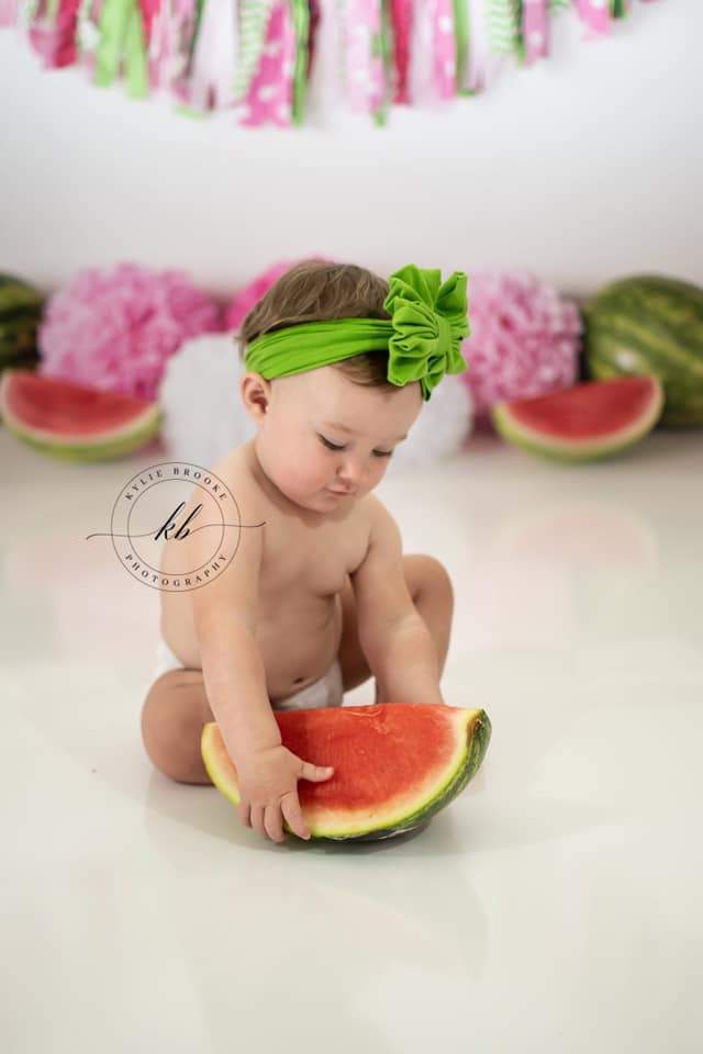 Kate Summer Pink and Green Watermelon Birthday Backdrop for Photography Designed by Mandy Ringe Photography - Kate Backdrop AU