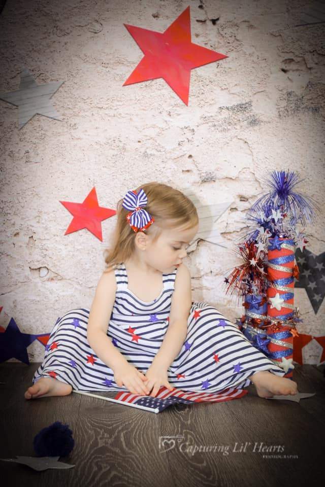 Kate Retro Stone 4th of July Independence Day Backdrop for Photography Designed by JFCC - Kate Backdrop AU