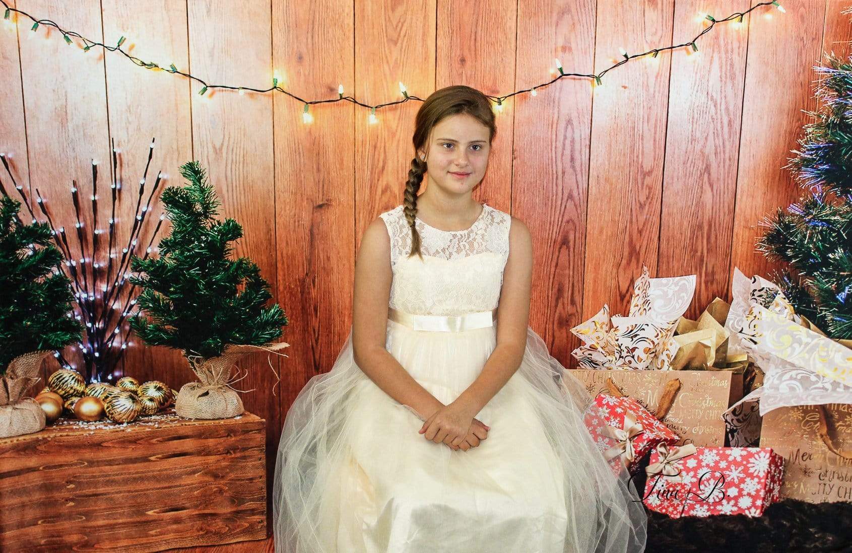 Kate Christmas Tree Wooden Backdrop for Photography Designed By Jessica Evangeline photography - Kate Backdrop AU