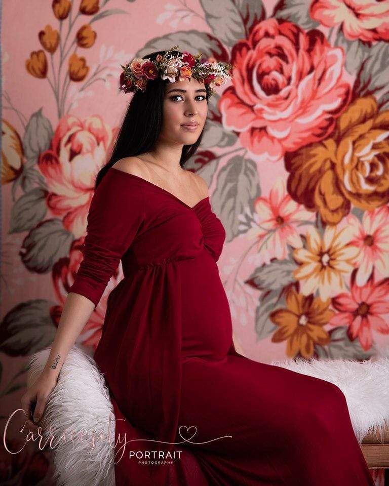 Kate Valentine'S Day Pink Flowers Photography Backdrop - Kate Backdrop AU