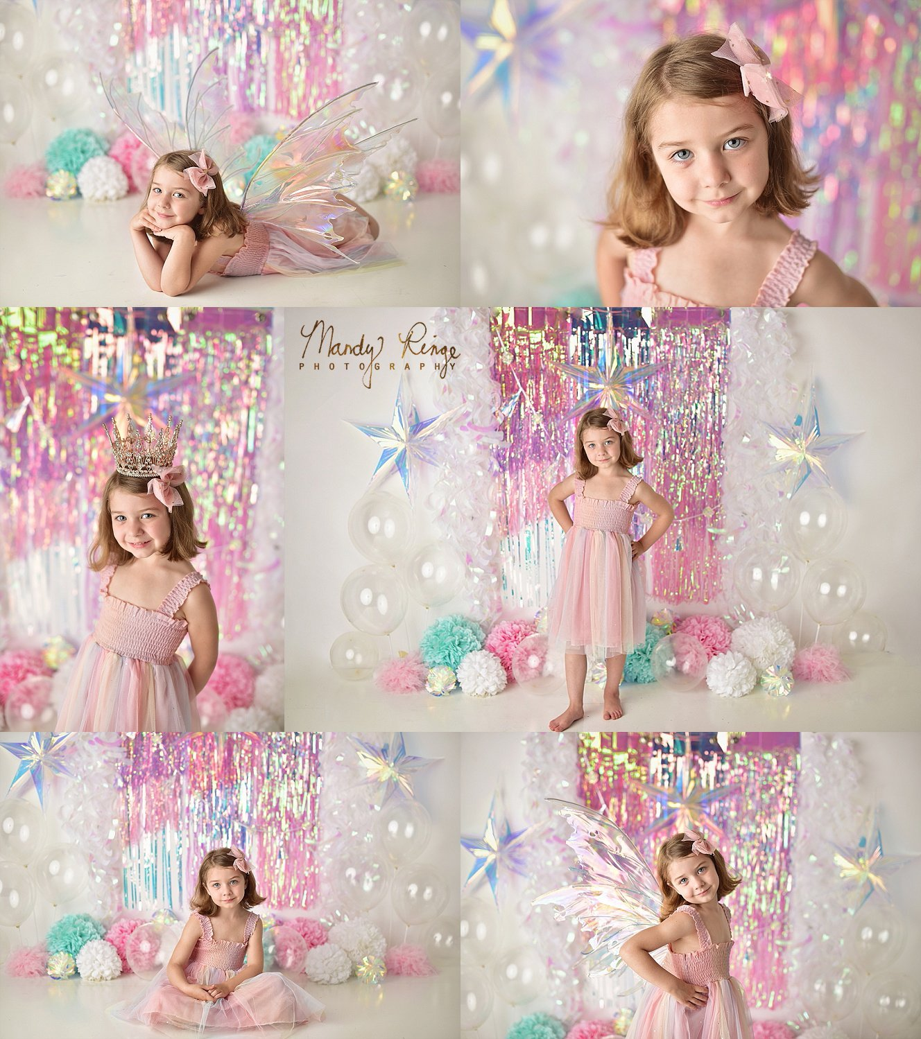 Kate Iridescent Rainbow Sparkle Backdrop Designed by Mandy Ringe Photography - Kate Backdrop AU