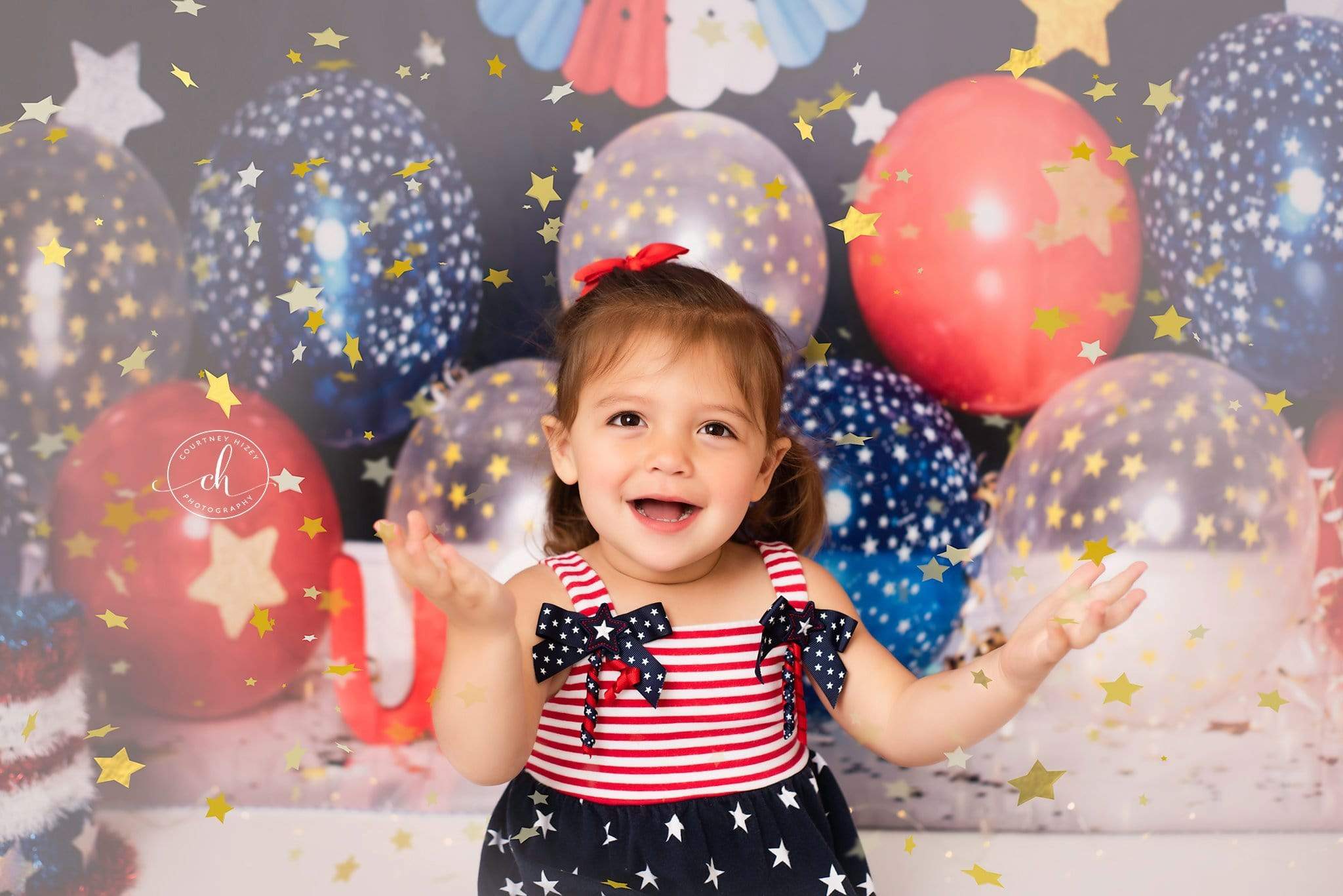 Kate USA Party July of 4th Backdrop for Photography Designed By Erin Larkins - Kate Backdrop AU