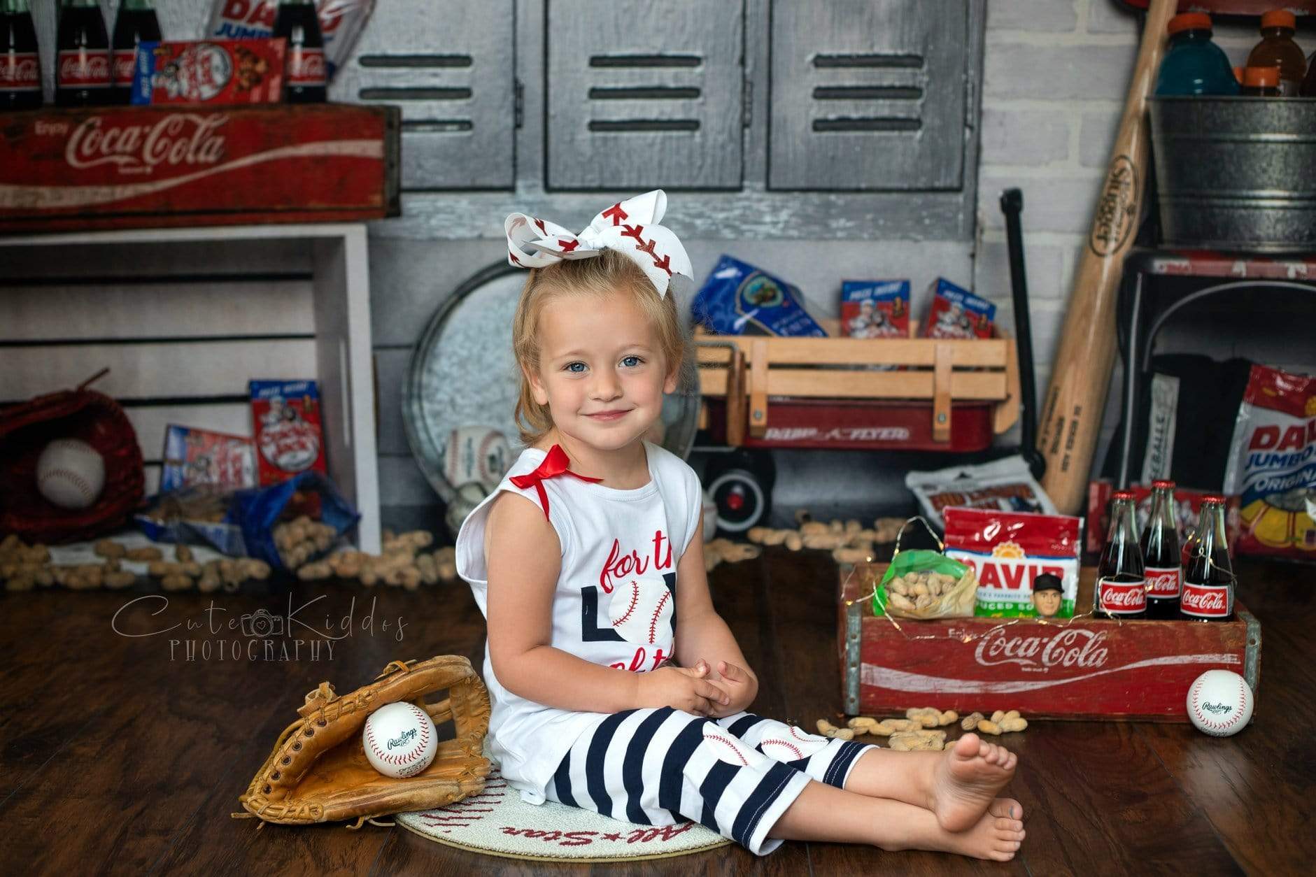 Kate Vintage Baseball Sport Backdrop for Photography Designed By Erin Larkins - Kate Backdrop AU