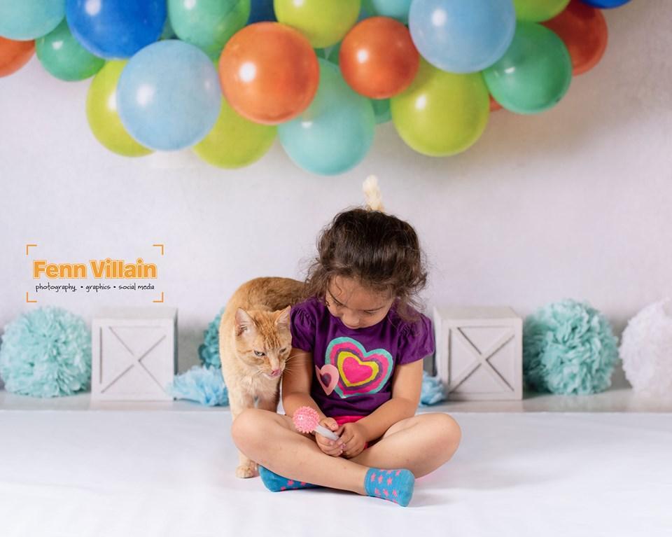 Kate Blue Orange Green Birthday Balloons Backdrop for Photography Designed By Mandy Ringe Photography - Kate Backdrop AU