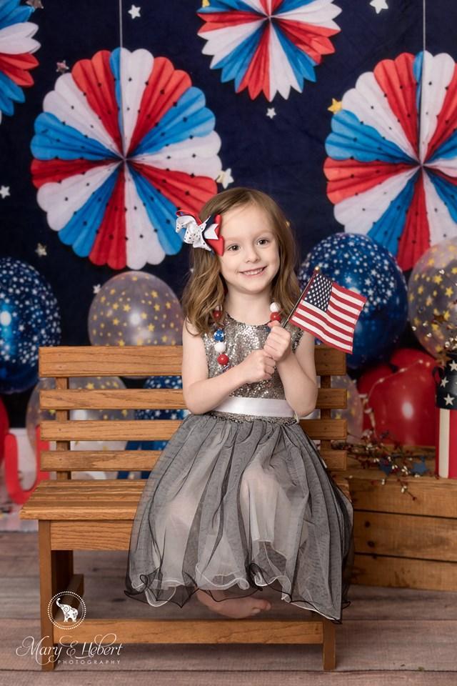 Kate USA Party July of 4th Backdrop for Photography Designed By Erin Larkins - Kate Backdrop AU