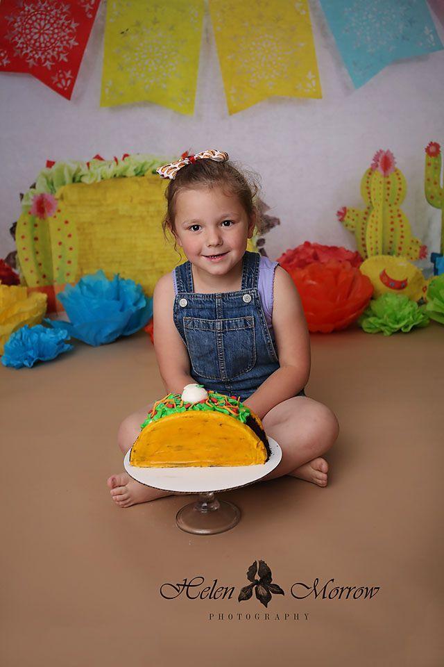Kate Taco Theme with Colorful Flags Backdrop for Photography Designed By Leann West - Kate Backdrop AU