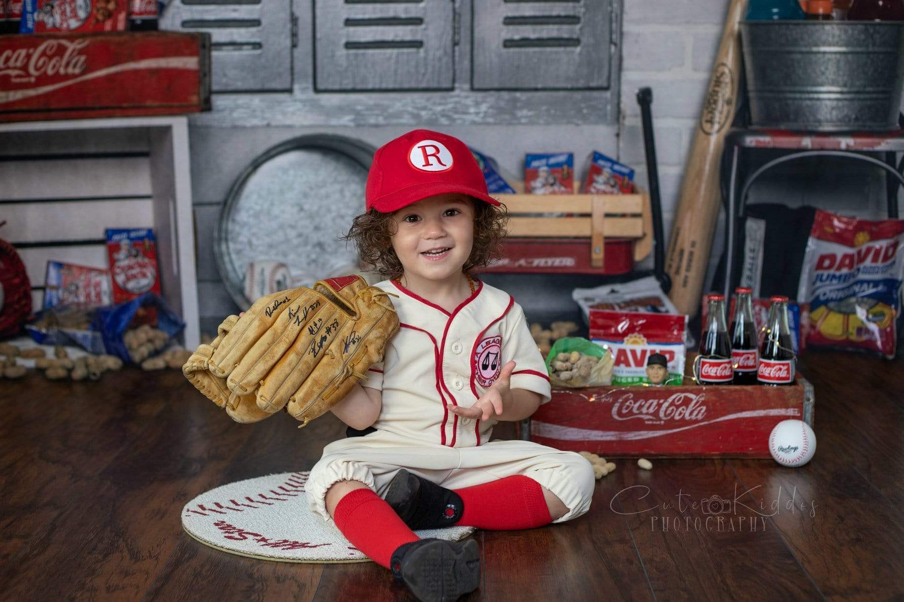 Kate Vintage Baseball Sport Backdrop for Photography Designed By Erin Larkins - Kate Backdrop AU