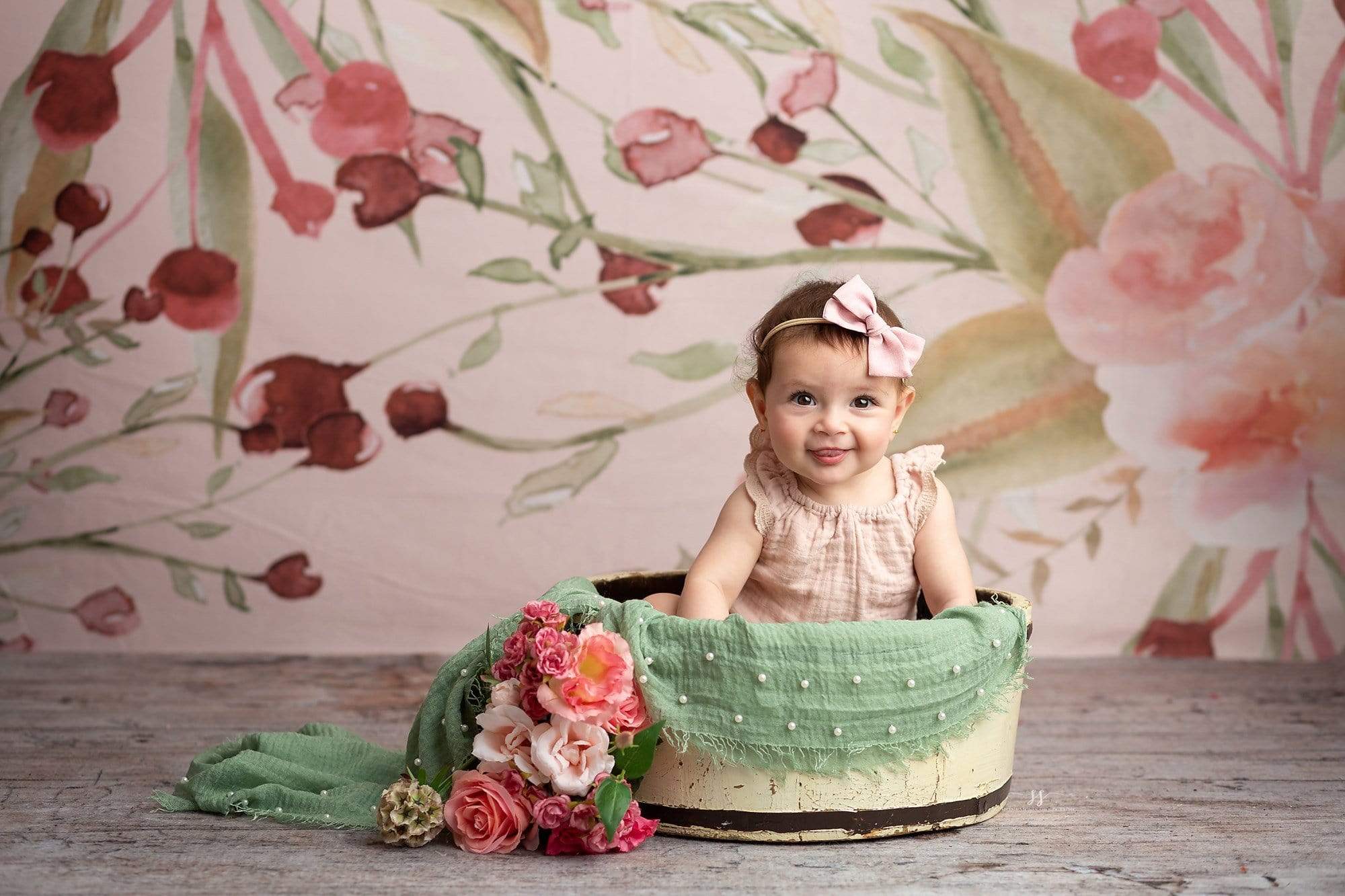 Kate Redberry Flower Backdrop for Photography Designed By Leann West - Kate Backdrop AU