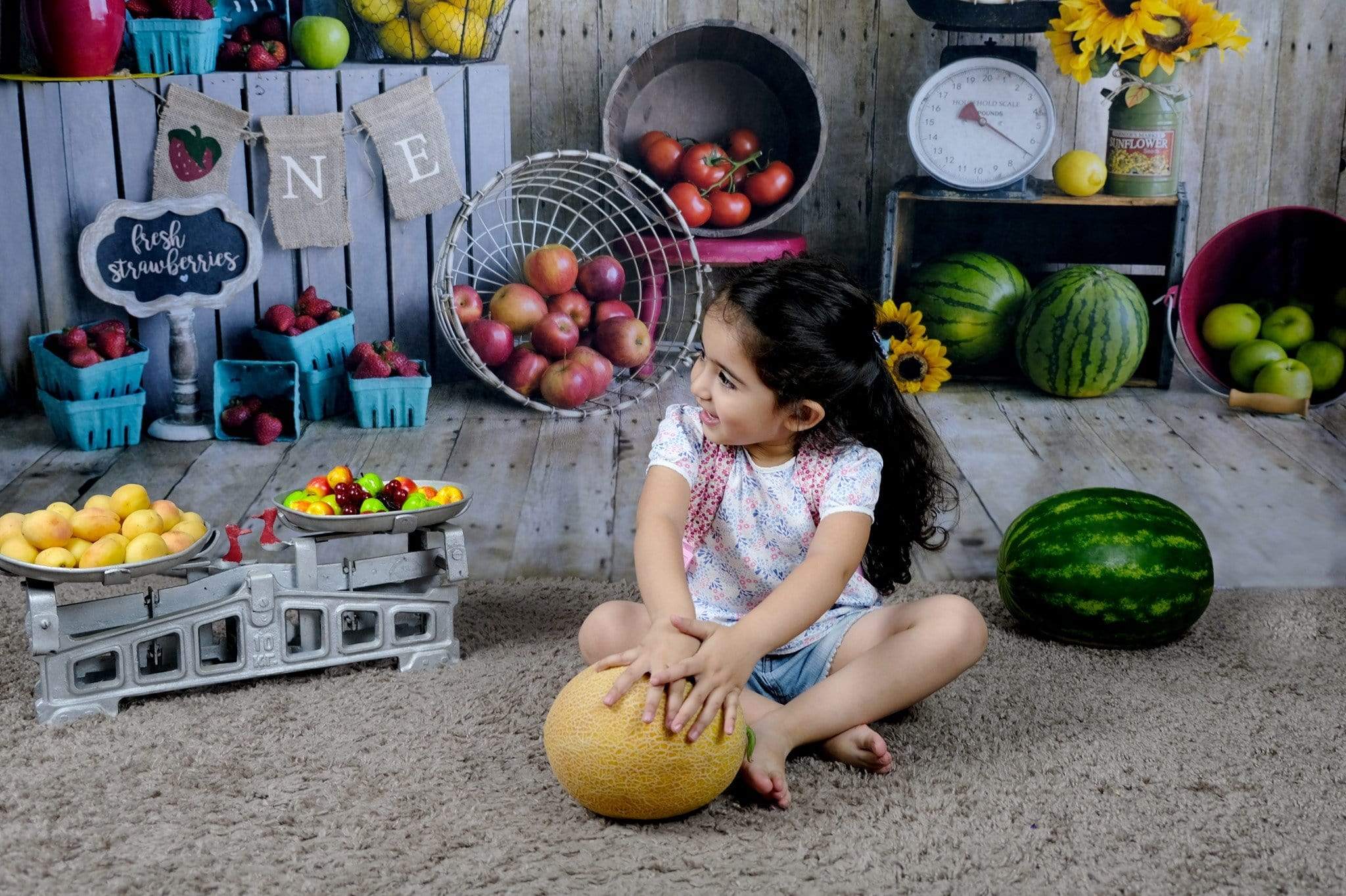 Kate Summer Farmers Market Backdrop for Photography Designed by Danette Kay Photography - Kate Backdrop AU