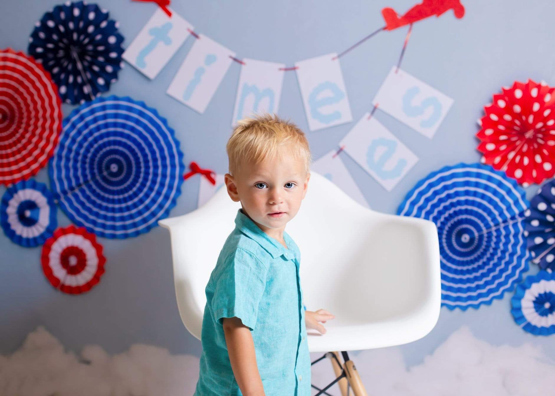 Kate Time Flies Children july of 4th Backdrop for Photography Designed by Lisa B - Kate Backdrop AU