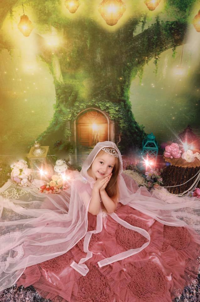 Kate Spirit Fairy Tree House Forest Children Backdrop for Photography Designed by JFCC - Kate Backdrop AU