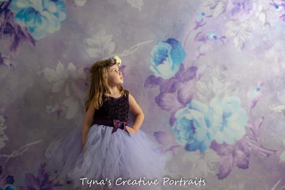 Kate Retro Blurry Bokeh Purple Flowers Backdrop for Photography Designed by JFCC - Kate Backdrop AU