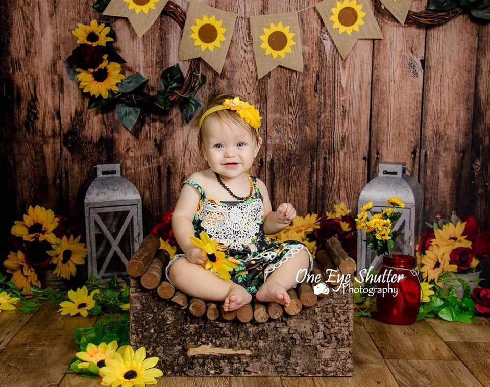 Kate Sunflowers Lanterns Backdrop for Photography Designed By Stacilynnphotography - Kate Backdrop AU