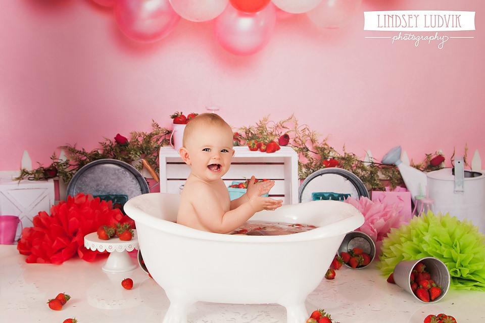 Kate Strawberry Fields Children Backdrop for Photography Designed By Erin Larkins - Kate Backdrop AU