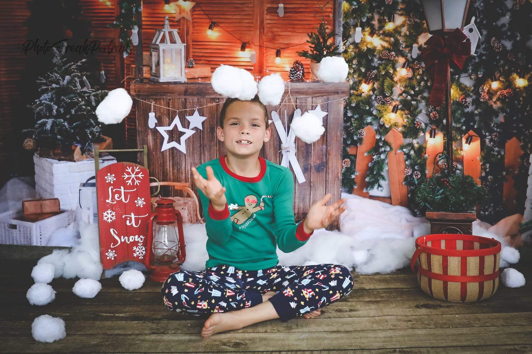 Kate Christmas Trees with Decorations Backdrop for Photography - Kate Backdrop AU