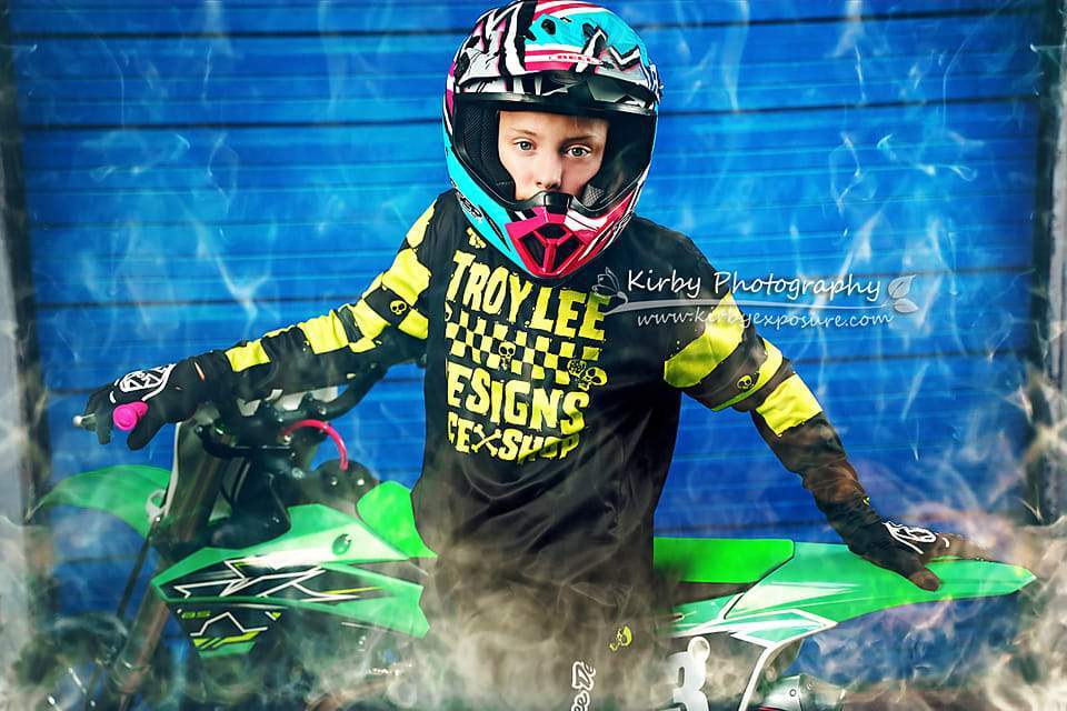 Kate Blue Garage Door Backdrop for Photography Designed By Arica Kirby - Kate Backdrop AU