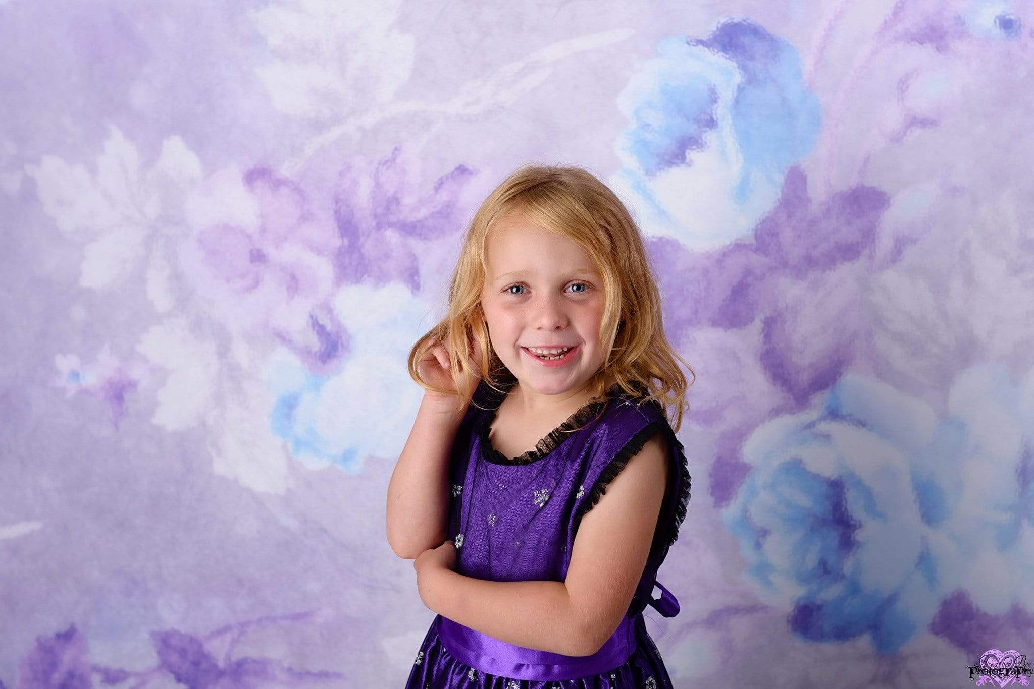 Kate Retro Blurry Bokeh Purple Flowers Backdrop for Photography Designed by JFCC - Kate Backdrop AU