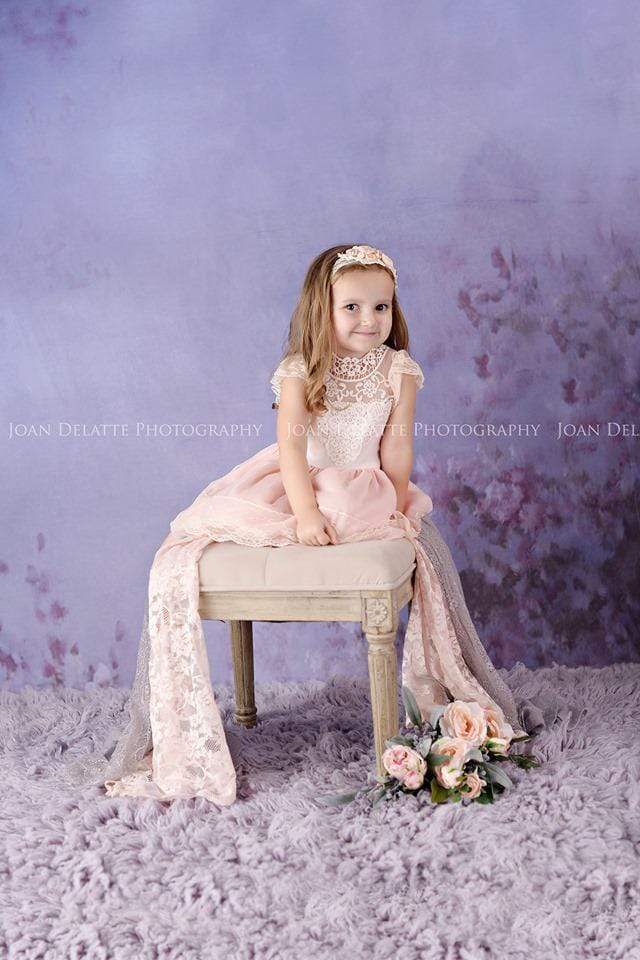 Kate Abstract Medium Purple with Flowers Backdrop for Photography Designed By Jerry_Sina - Kate Backdrop AU