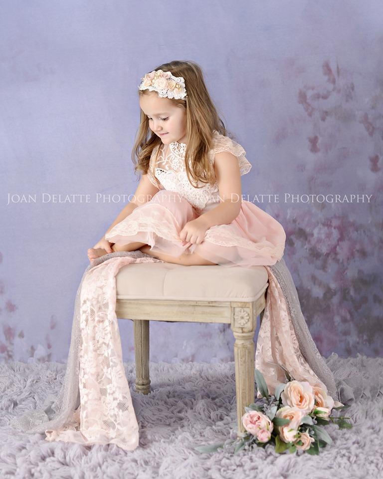 Kate Abstract Medium Purple with Flowers Backdrop for Photography Designed By Jerry_Sina - Kate Backdrop AU