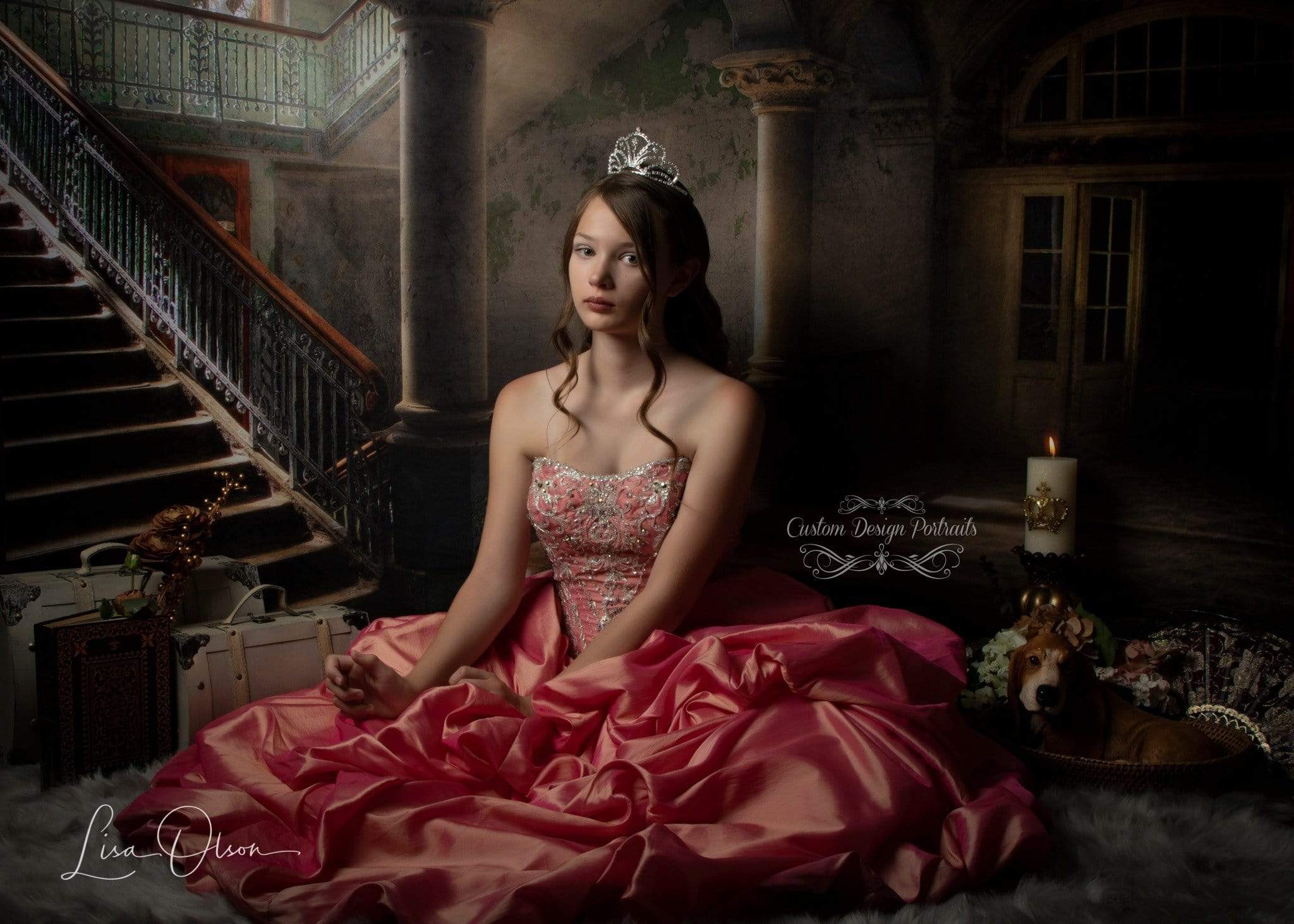 Kate Dark Castle Retro Architecture Backdrops - Kate Backdrop AU