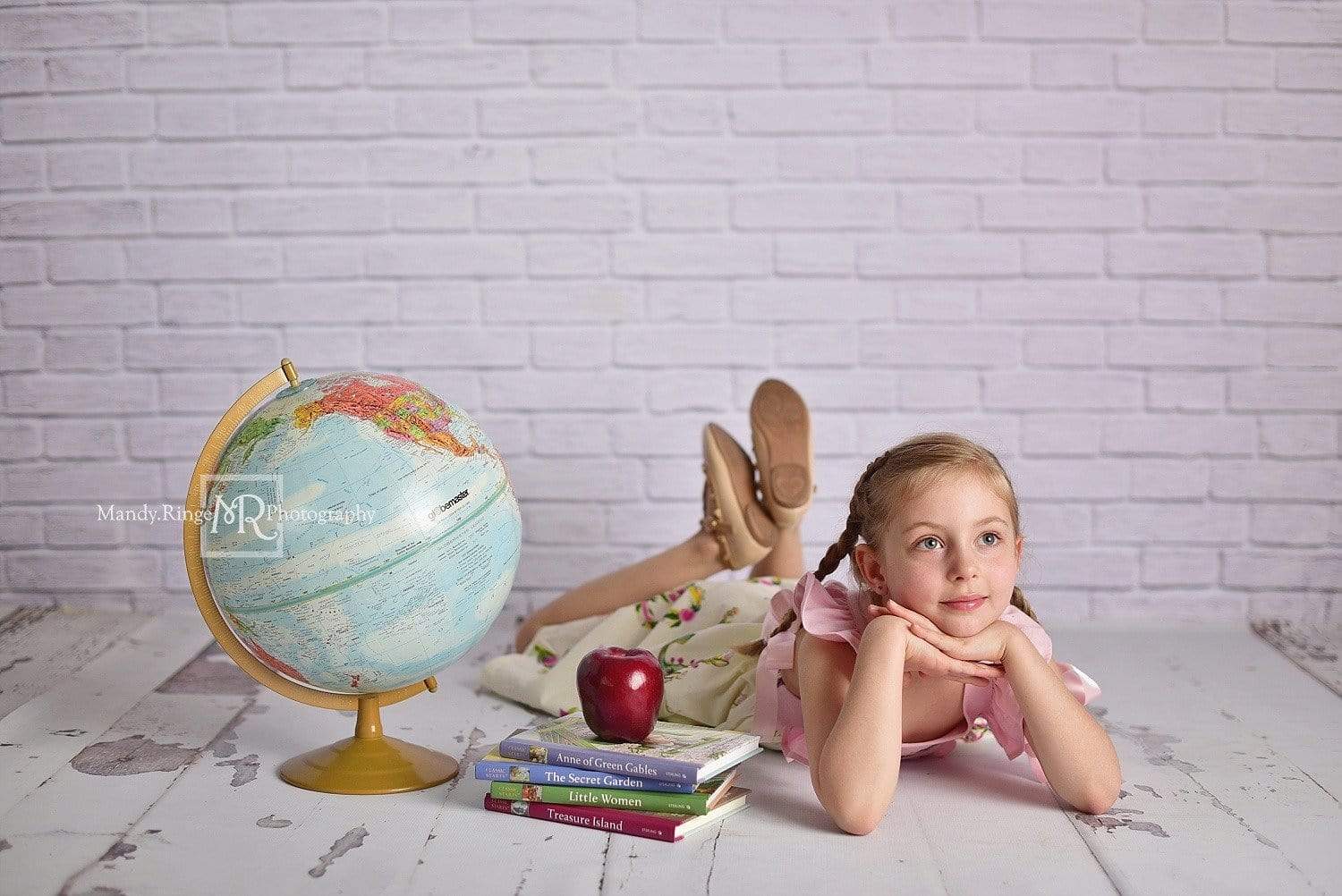 Kate White Gray Retro Brick Wall Backdrop for Photography - Kate Backdrop AU
